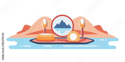 Celebration on a mountain lake