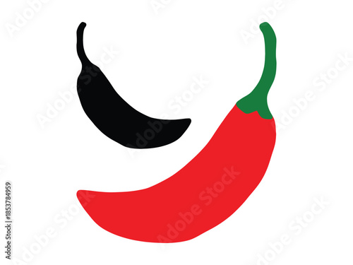 Chili Pepper Icons Set. Hot Chili Pepper Symbols. Pepper Heat Level Icons
