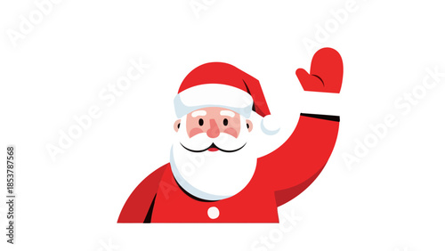 Santa Claus Waving A Cheerful Christmas Greeting for Holiday Season Fun and Festive Designs