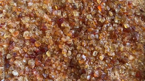 Close Up of Natural Arabic Gum Crystals Showing Herbal Resin Texture