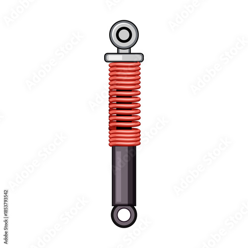 Shock absorber showing a vital automotive component. Absorbing vertical impacts and dampening oscillations. Providing vehicle stability. Ride comfort. And safety in various transportation applications