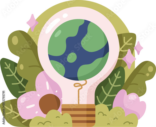 Environment Day Green Energy Sustainability Illustration