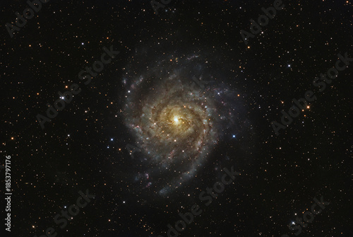Hidden galaxy (also known as IC 342) in Camelopardalis constellation, taken with amateur telescope.