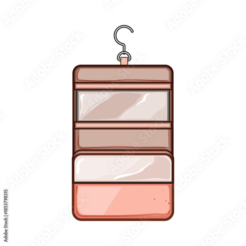 Travel toiletry bag provides convenient organization for personal care items, featuring a sturdy hook and multiple compartments for easy access during journeys and vacations