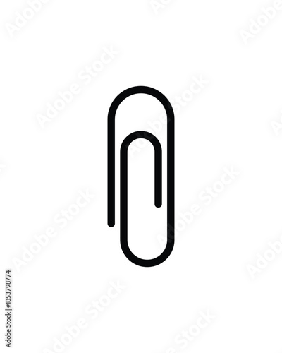 Paper Clip Icon – Attachment Office Document Symbol Vector