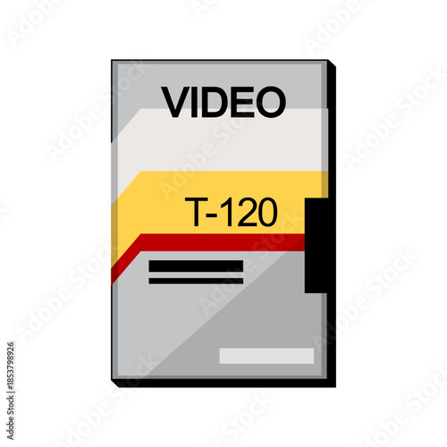 Vhs video cassette representing analog technology for home entertainment and media storage, symbolizing vintage media and past recording formats from the 80s and 90s era, evoking nostalgia