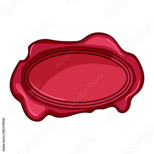 Red wax seal illustration representing concepts of authenticity, security, validation, and historical communication, often used for official documents or personal correspondence ensuring integrity