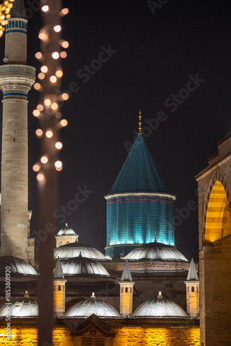 A view of the Sultan Selim Mosque and the Mevlana Museum.
