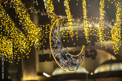 City LED decorations for the month of Ramadan.