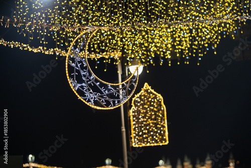 City LED decorations for the month of Ramadan.