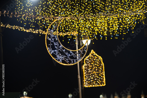 City LED decorations for the month of Ramadan.