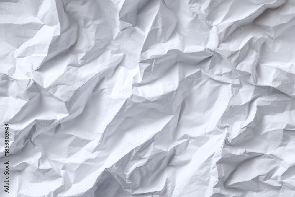 Obraz premium Realistic white crumple texture studio backdrop