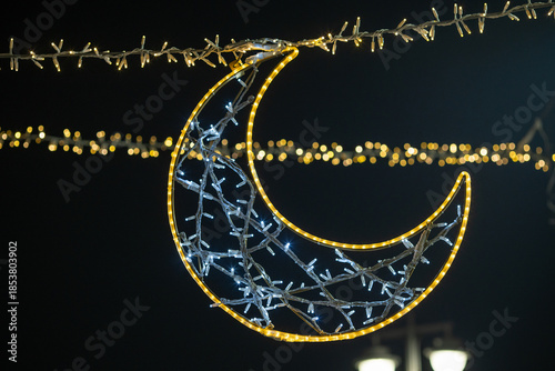 City LED decorations for the month of Ramadan.