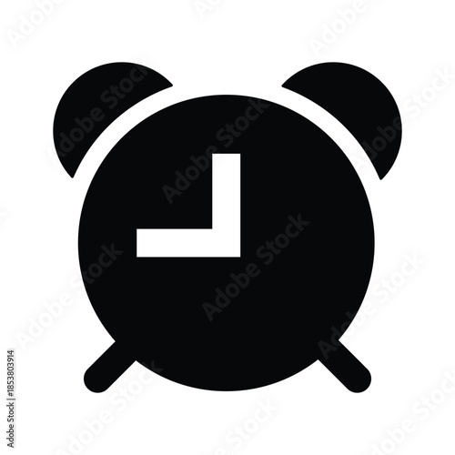 Reminder icon. Alarm clock symbol