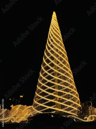 New Year decorations made of lights