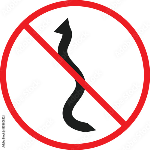 no Broken bent nails icon. Hardware safety prohibition symbols. Damaged nail forbidden graphic design. Construction warning signs. Quality control signs
