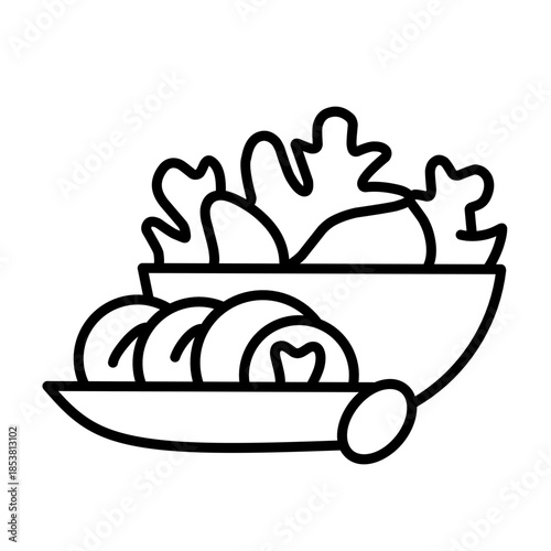 Salad icon vector
