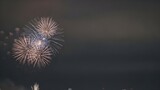 Fireworks with subtle, subdued tones for editorial use