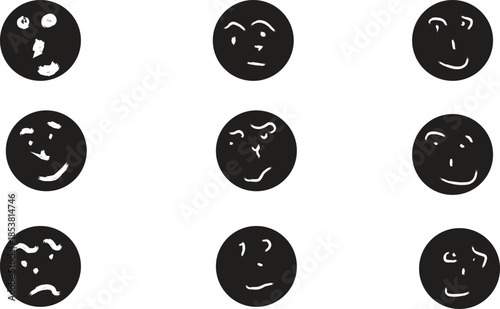 set of nine easter eggs