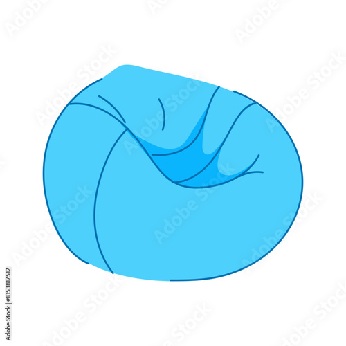 Blue bean bag chair offering a comfortable and adaptable soft seating solution, reflecting modern furniture and casual home decor for leisure and cozy interior design concepts