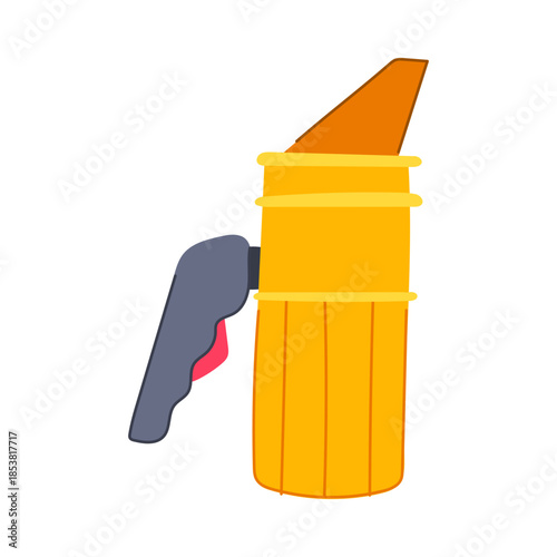 Beekeeping essential tool, a hand held smoker helping apiarists calm bees during hive inspection and honey harvesting, ensuring safety and efficiency in the apiary