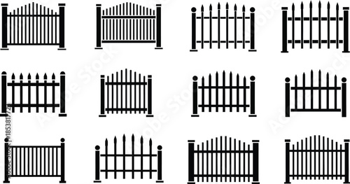 Collection of various fence gate designs and patterns