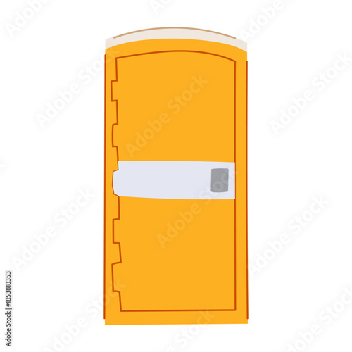 Portable toilet unit offering a practical and temporary sanitation solution for construction sites, outdoor events, and emergency situations, ensuring public convenience