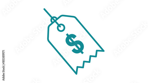 Discount price tag with dollar sign