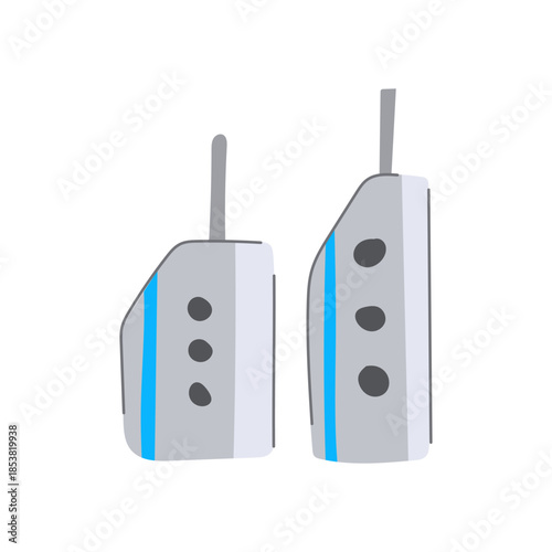 Stylized car pedals providing essential control for driving vehicles, representing acceleration, braking, and automotive safety functions for transportation and automotive concepts
