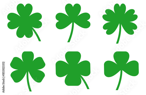 Clover leaf illustration in flat style. Clover leaf vector design symbolizes trust, hope, love, and good luck.	