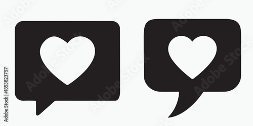 Heartfelt conversation with love symbols