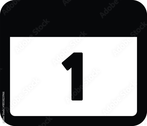 Simple solid icon of calendar