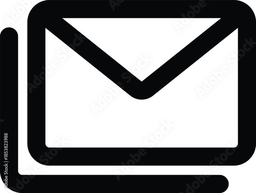 Multiple email message envelopes icon