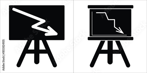 Business Loss Presentation Graph Icon