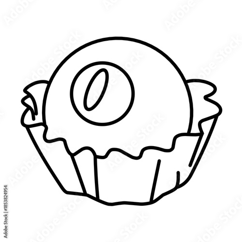 cupcake with halloween vector