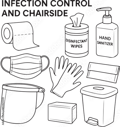 Everyday Mixing and Dispensing Dental Line Art Bundle.eps