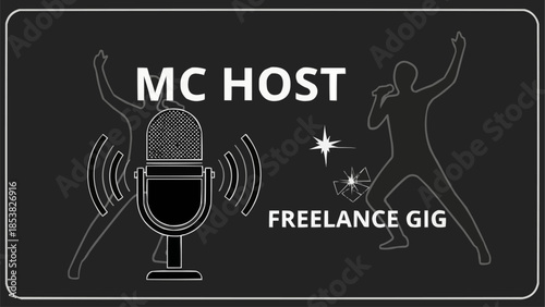 MC Host Freelance Gig Microphone and Performers.
