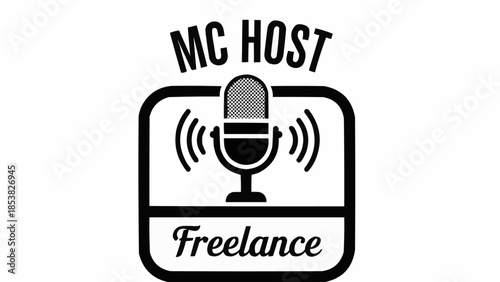 MC Host Freelance Microphone Icon.