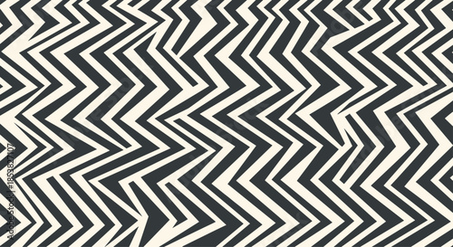 Abstract black and white geometric pattern featuring jagged zigzag lightning bolt shapes for a dynamic background.