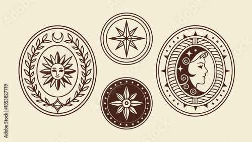 Exquisite vector medallion collection 