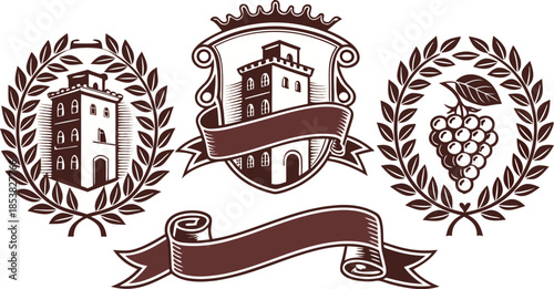  Luxury vector crest collection