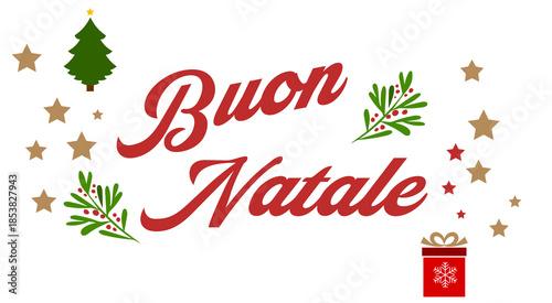 Cuadro en lienzo Tanti Auguri e Buone Feste , vi auguriamo un felice anno nuovo e un buon inizio
