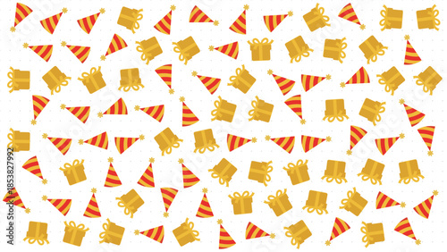 Seamless winter pattern featuring cozy seasonal elements in a playful modern style. Ideal for holiday backgrounds, wrapping paper, textiles, wallpapers, festive branding, and cheerful cold-season desi