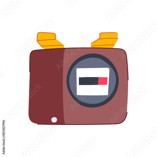 Energy meter displaying a low consumption level, symbolizing resource depletion, rising utility costs, or a requirement for energy conservation within a household or business
