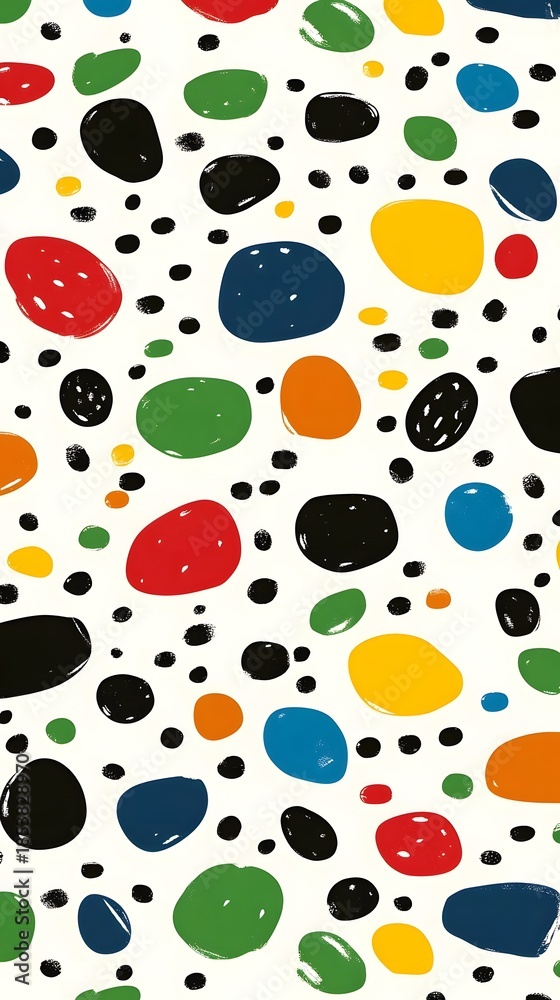 Fototapeta premium Colorful Polka Dots Pattern Background Texture.