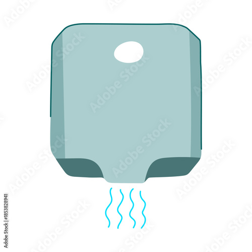 Hand dryer providing a touchless solution for drying hands in public restrooms, promoting hygiene and sanitation in a clean and accessible environment