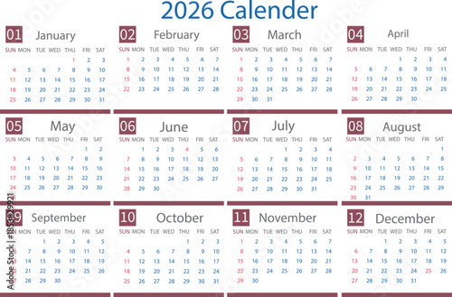 2026 yearly calendar overview