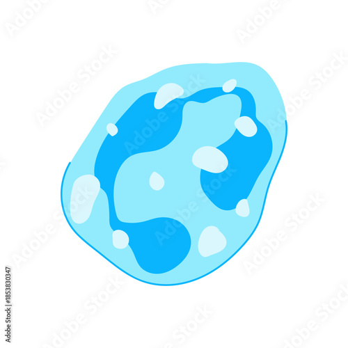 Immune system cell illustration showing white blood cell attacking pathogens, symbolizing protection, immunity, health and medical science for research, vaccination and healthcare concepts