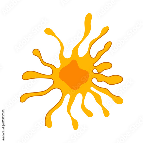Immune system cell concept showing a dendritic cell or macrophage with extensions, actively engaging and engulfing pathogens, illustrating a vital defense mechanism against infection