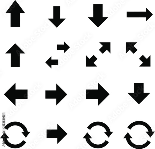 Free Download Simple and Unique Arrow Set Collection Directional, Curved and Straight Arrows Vector Icons Isolated on transparent  - GFXLoad